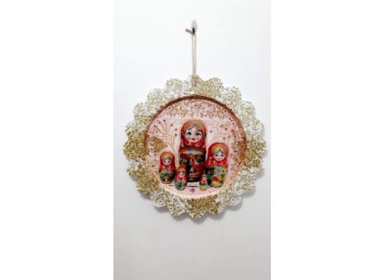 Matryoshka Russian Multi Colors Hand Painted /Metal Nesting Dolls Tradition 